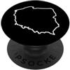 Polish roots Designs Viaggio di contorno della mappa della Polonia PopSockets PopGrip Adesivo