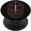 Romantic Fantasy Readers Romantasy Book Gothic Fantasy Romance Reader Corona Spada Corvo Rose PopSockets PopGrip Adesivo