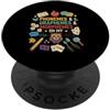 First Day Retro Structured Literacy Acad Scienza della lettura Fonemi Grafemi Morfemi Oh My Womens PopSockets PopGrip Adesivo