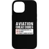National Aviation Day Apparel Custodia per iPhone 15 Codici cheat per l'aviazione
