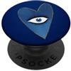 Evil Eye Greek Mythology Greece Gifts Occhio greco Malocchio blu scuro profondo Kako Mati Heart Love PopSockets PopGrip Adesivo