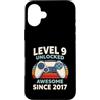 Level 9 Unlocked Awesome Since 2017 Custodia per iPhone 16 Plus Livello 9 sbloccato fantastico dal 2017