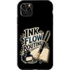 Jimbeels Custodia per iPhone 11 Pro Max INK FLOW ROUTINE Stilografica Taccuino Scrittura