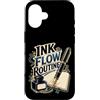 Jimbeels Custodia per iPhone 16 INK FLOW ROUTINE Stilografica Taccuino Scrittura