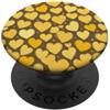 Yellow Aesthetics Gifts Beige Giallo Cuori Pattern Carino Amore Simbolo San Valentino PopSockets PopGrip Adesivo