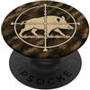Boar Hunter Camo Camouflage Gifts for Me Caccia Cinghiale Crosshair Wild Hog Camo Camouflage PopSockets PopGrip Adesivo