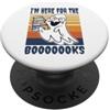 Just Here For The Books Boos Ghost Teach Qui per i libri fantasma insegnante studente Halloween PopSockets PopGrip Adesivo