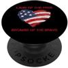USA - Disegni degli Stati Uniti d'Americ USA Cuore - Land of the Free because of the Brave PopSockets PopGrip Adesivo