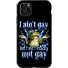 Queer Pride Frog Meme Club Dell'umorismo Custodia per iPhone 11 Pro Max Umorismo Strano Non Sono Gay Ma Non Sono Esattamente Gay