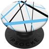 Abstract Line Gifts And Urban Geometry T Cool Icy-Blue Diagonal Lines Accenti Neri PopSockets PopGrip Adesivo