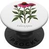 The Botany Bureau Illustrazione della pianta di echinacea Echinacea purpurea PopSockets PopGrip Adesivo