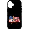 250 Years USA Tung Sahur Tees and Gifts Custodia per iPhone 16 Brainrot 4th July US Flag America Tung Sahur Electric Guitar
