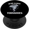 Storm Chasing Tornado Weather Meteorolog Solo un ragazzo che ama i tornado Storm Chasing Storm Hunter PopSockets PopGrip Adesivo