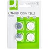 Q-Connect Batterie al litio a bottone 3V Q-Connect CR2025 conf. 4 pezzi in blister - KF14559
