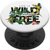 Bahaa's Tee Tropical Macaw Parrots Jungle Nature Bird Design Life Quotes PopSockets PopGrip Adesivo