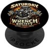Jeff Hobrath Sabato Wrench Society V8 Garage Car Truck Mechanic Design PopSockets PopGrip Adesivo