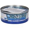 Farmina N&D Ocean con Tonno Calamaro e Gamberetto Wet Food per Gatti Adult 4x70 g