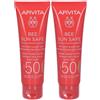 Apivita Bee Sun Safe Crema Viso Colorata Anti-Macchie e Anti-Age SPF50 - tonalità Dorata 2x50 ml solare