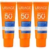URIAGE Bariésun Crema colorata chiara SPF50+ pelle sensibile, viso, idrata e protegge, solare 3x50 ml