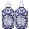 Le Maioliche Sapone Liquido Mani Mirto e Ginger Linea Erbe del Mediterraneo 2x500 ml