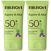 Bilboa Sapore di Aloe Crema Viso Solare SPF 50+ con aloe vera 2x40 ml