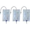 Sacca Raccogli Urina Da Gamba Per Incontinenza In Pvc 750 Ml Rivestita Tubo Raccordo Diritto 30 Cm+Rubinetto Scarico+Valvola Antireflusso+2 Fasce Rivestite Silicone 10 Pezzi 3x10 pz Bustina