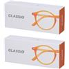 Occhiali da Lettura Glassio Monterey Colore Arancione Gradazione +1,0 2x1 St