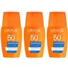 URIAGE Bariésun Fluido ultra-leggero invisibile SPF50+ pelle sensibile, viso, solare 3x30 ml