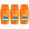 Uriage Bariésun Aqua Fluid Ultra Mat SPF50+ Crema Viso Solare Effetto Opacizzante 3x50 ml