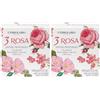 L'Erbolario 3 Rosa Sapone Profumato 2x100 g
