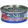 Farmina N&D Natural con Tonno & Gamberetto Wet Food per Gatti Adult 25x70 g