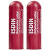 ISDIN Reparador Labial Stick Labbra Colorato Maroon Borgogna 2x1 St