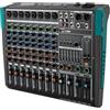 SOPERIT Mixer professionale a 8 canali, mixer audio stereo con alimentazione phantom Bluetooth 48 V per console DJ mixer studio di registrazione