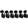 Musiclily Pro R15T-03 6 in Linea 2-Pins Meccaniche Autobloccanti Nero | Metallo Pieno Locking Tuners, per Chitarra Elettrica Fender Strat/Tele