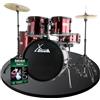 XDrum Rookie 20 Studio Batteria Completa Ruby Red incl. Scuola, 14 tom