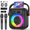 JYX Karaoke con 2 Microfono Wireless per Adulti, 90W Altoparlante Karaoke Portatile Bluetooth 5.3, Sistema PA con Regolazione Eco Supporta TWS/TF Card/USB/AUX/Live, Canta Tu Karaoke 2026