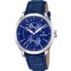 Festina Orologio Uomo Analogico in Acciaio Inossidabile e Pelle Blu