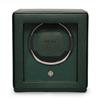 Wolf Designs Caricatore automatico singolo WOLF Cub con vetro, verde - Braccetto dinamico lock-in brevettato - Per tutti i polsi - Ecopelle vegana - Include adattatore