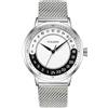 Svalbard YIN YANG 24h Swiss Quarzo Acciaio Bianco Nero Orologio Uomo