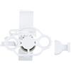 RiseNova 3D per mini volante per PS5, compatto per pla Racing Game Controller Handle (bianco)