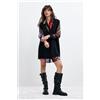Desigual, Abito camicia 2 in 1 M. C. Lacroix, Donna, Poliestere, Nero, XS