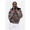 Desigual, cappotto imbottito corto floccato, Donna, Poliestere, Nero, L