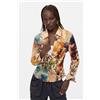 Desigual, Camicia stampata, Donna, Cotone, Blu, L