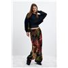 Desigual, Pantalone velvet lungo m. c. lacroix, Donna, Rosso, L