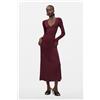 Desigual, Vestito in maglia a maniche lunghe, Donna, Rosso, L