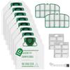 Yourbelly 12 sacchetti per folletto aspirapolvere compatibili con Vorwerk Folletto VK200 VK220s FP200 senza filo kit ricambi con 2 filtro motore + 12 profumi + 1 spazzolino multiuso