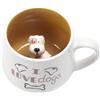 TENMEDARY Tazza per cani 3D, motivo cane, in ceramica, dolce tazza da caffè, piccola idea regalo per donne, bambini, nonna (cani)