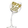 Bombo Bicchiere in Vetro Calice storto per compleanno 50 anni in lingua Francese - 440 ml