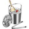 Minnhua Secchiello Ghiaccio Acciaio Inox 1.3L a Doppia Parete