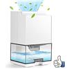 Carastek Deumidificatore Casa 1000ML,Deumidificatore Portatile e Ultra Silenzioso Contro Muffa e L'umidità Spegnimento Automatico e Luce LED Colorata per Camera da Letto Bagno Sbrinamento Automatico